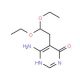 6-Amino-5(2,2-diethoxyethyl)-4-hydroxy Pyrimidine (CAS 7400-06-8) - chemical structure image