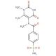 6-Amino-5-(4-sulfonamidobenzoyl)-N-(methylamino)-1-methyluracil (CAS 149981-39-5) - chemical structure image