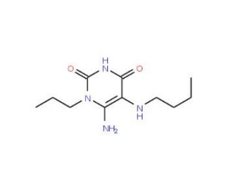 6-amino-5-(butylamino)-1-propylpyrimidine-2,4(1H,3H)-dione (CAS 99991-93-2) - chemical structure image