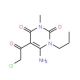 6-amino-5-(chloroacetyl)-3-methyl-1-propylpyrimidine-2,4(1H,3H)-dione - chemical structure image