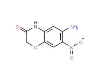 6-amino-7-nitro-2H-1,4-benzoxazin-3(4H)-one - chemical structure image