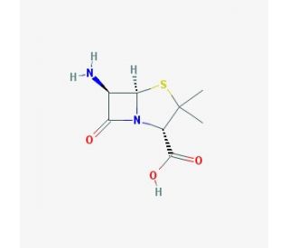 (&plus;)-6-Aminopenicillanic acid (CAS 551-16-6) - chemical structure image