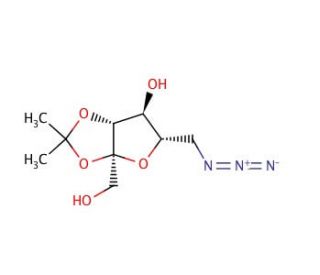 6-Azido-6-deoxy-2,3-O-isopropylidene-&alpha;-L-sorbofuranose (CAS 126210-25-1) - chemical structure image