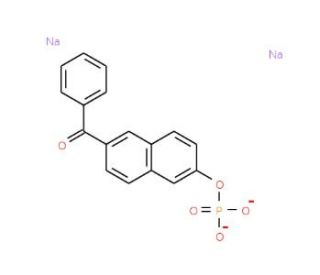 6-Benzoyl-2-naphthyl phosphate disodium salt (CAS 74144-43-7) - chemical structure image