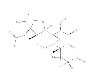 6&beta;-Chloro-7&alpha;-hydroxy-6,7-dihydro Cyproterone Acetate (CAS 23814-84-8) - chemical structure image