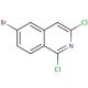 6-Bromo-1,3-dichloroisoquinoline (CAS 552331-05-2) - chemical structure image
