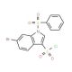 6-Bromo-1-phenylsulfonyl-3-chlorosulfonylindol (CAS 881406-31-1) - chemical structure image