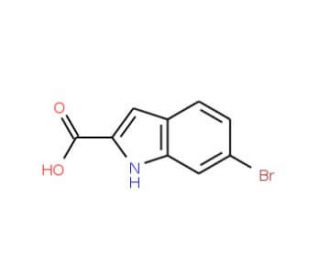 6-Bromo-1H-indole-2-carboxylic acid (CAS 16732-65-3) - chemical structure image