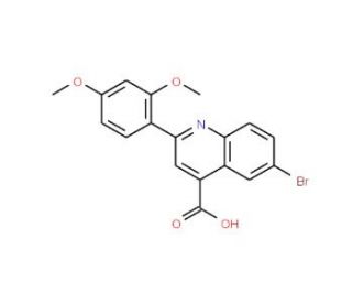 6-Bromo-2-(2,4-dimethoxyphenyl)quinoline-4-carboxylic acid - chemical structure image