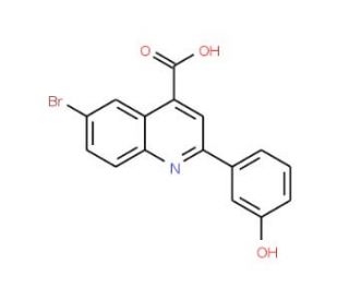 6-bromo-2-(3-hydroxyphenyl)quinoline-4-carboxylic acid - chemical structure image