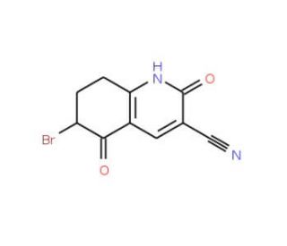 6-Bromo-2,5-dioxo-1,2,5,6,7,8-hexahydroquinoline-3-carbonitrile (CAS 107955-83-9) - chemical structure image
