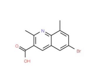6-Bromo-2,8-dimethylquinoline-3-carboxylic acid (CAS 1189106-75-9) - chemical structure image