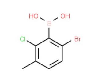 6-Bromo-2-chloro-3-methylbenzeneboronic acid (CAS 957120-28-4) - chemical structure image