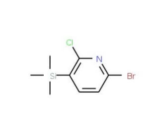 6-Bromo-2-chloro-3-(trimethylsilyl)pyridine (CAS 1142191-85-2) - chemical structure image