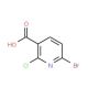 6-Bromo-2-chloronicotinic acid (CAS 1060815-67-9) - chemical structure image
