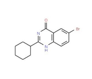 6-Bromo-2-cyclohexylquinazolin-4(3H)-one (CAS 1000339-29-6) - chemical structure image