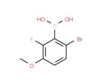 6-Bromo-2-fluoro-3-methoxybenzeneboronic acid (CAS 871126-17-9) - chemical structure image