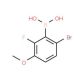 6-Bromo-2-fluoro-3-methoxybenzeneboronic acid (CAS 871126-17-9) - chemical structure image