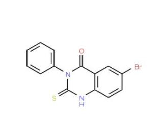 6-bromo-2-mercapto-3-phenylquinazolin-4(3H)-one (CAS 18009-07-9) - chemical structure image