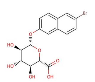 6-Bromo-2-naphthyl &beta;-D-glucuronide (CAS 22720-35-0) - chemical structure image