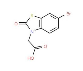 (6-bromo-2-oxo-1,3-benzothiazol-3(2H)-yl)acetic acid - chemical structure image