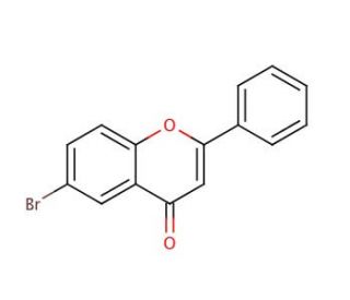 6-Bromo-2-phenyl-(4H)-4-benzopyranone (CAS 1218-80-0) - chemical structure image