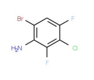 6-Bromo-3-chloro-2,4-difluoroaniline (CAS 201849-12-9) - chemical structure image