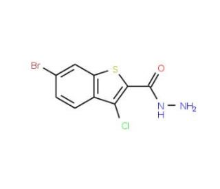 6-Bromo-3-chloro-benzo[b]thiophene-2-carboxylic acid hydrazide - chemical structure image