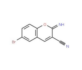 6-Bromo-3-cyano-2-iminocoumarin (CAS 860789-92-0) - chemical structure image