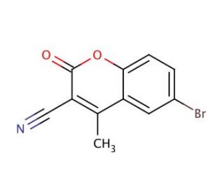 6-Bromo-3-cyano-4-methylcoumarin (CAS 56394-22-0) - chemical structure image