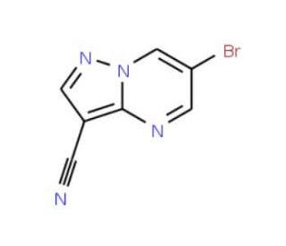6-Bromo-3- cyano-pyrazolo[1,5-a]pyrimidine (CAS 352637-44-6) - chemical structure image