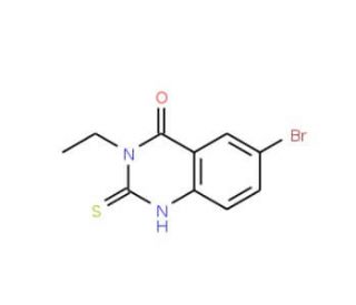 6-bromo-3-ethyl-2-mercaptoquinazolin-4(3H)-one (CAS 18009-16-0) - chemical structure image