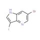 6-Bromo-3-iodo-1H-pyrrolo[3,2-b]pyridine (CAS 956485-60-2) - chemical structure image
