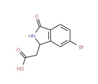 (6-Bromo-3-oxo-2,3-dihydro-1H-isoindol-1-yl)-acetic acid - chemical structure image