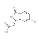 (6-Bromo-3-oxo-2,3-dihydro-1H-isoindol-1-yl)-acetic acid - chemical structure image
