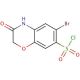 6-bromo-3-oxo-3,4-dihydro-2H-1,4-benzoxazine-7-sulfonyl chloride - chemical structure image
