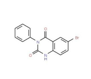 6-Bromo-3-phenyl-2,4(1H,3H)-quinazolinedione (CAS 23965-11-9) - chemical structure image