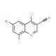 6-Bromo-4-chloro-8-fluoro-quinoline-3-carbonitrile (CAS 886362-71-6) - chemical structure image