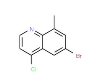 6-Bromo-4-chloro-8-methylquinoline (CAS 1086062-90-9) - chemical structure image