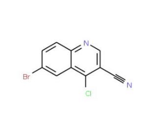 6-Bromo-4-chloro-quinoline-3-carbonitrile (CAS 364793-54-4) - chemical structure image