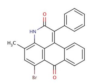 6-Bromo-4-methyl-1-phenylanthrapyridone (CAS 67499-52-9) - chemical structure image