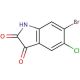 6-Bromo-5-chloro-1H-indole-2,3-dione (CAS 192799-05-6) - chemical structure image