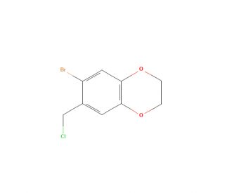 6-bromo-7-(chloromethyl)-2,3-dihydro-1,4-benzodioxine - chemical structure image