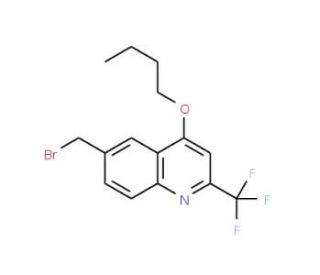 6-(Bromomethyl)-4-butoxy-2-(trifluoromethyl)quinoline (CAS 680211-85-2) - chemical structure image