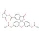 6-Carboxy-fluorescein diacetate N-succinimidyl ester (CAS 150206-15-8) - chemical structure image
