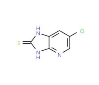 6-chloro-1,3-dihydro-2H-imidazo[4,5-b]pyridine-2-thione (CAS 19918-37-7) - chemical structure image