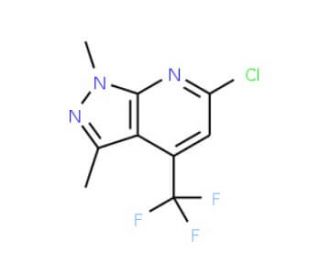 6-Chloro-1,3-dimethyl-4-(trifluoromethyl)-1H-pyrazolo[3,4-b]pyridine - chemical structure image