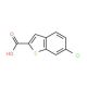 Structure moléculaire de 6-Chloro-1-benzothiophene-2-carboxylic acid, Numéro CAS: 26018-73-5 6-Chloro-1-benzothiophene-2-carboxylic acid (CAS 26018-73-5) - chemical structure image