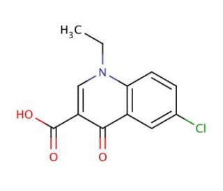 6-chloro-1-ethyl-4-oxo-1,4-dihydroquinoline-3-carboxylic acid - chemical structure image