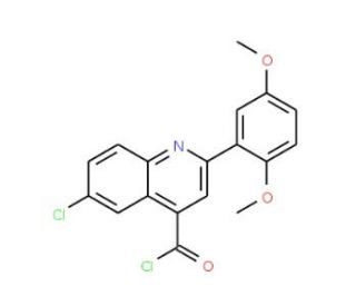 6-chloro-2-(2,5-dimethoxyphenyl)quinoline-4-carbonyl chloride - chemical structure image